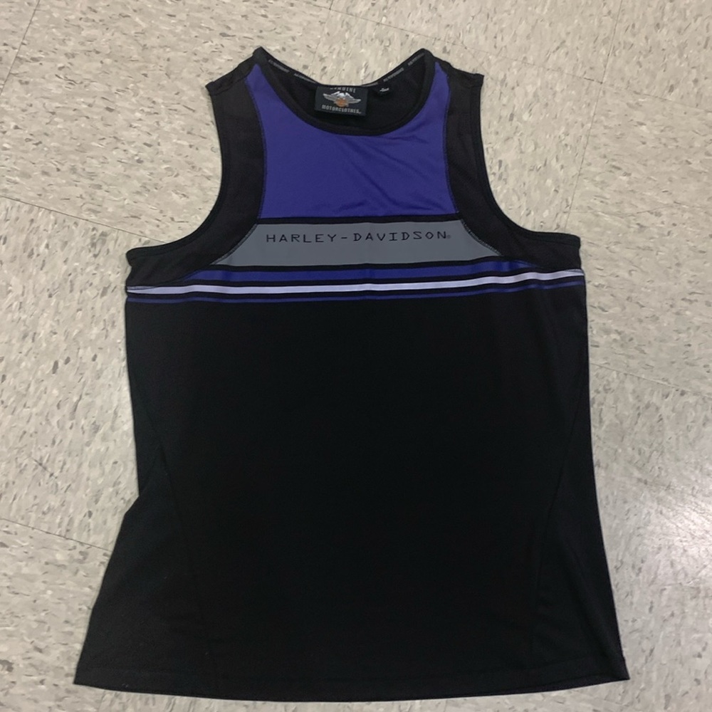 Harley-Davidson women's performance tank, mesh, purple/black size medium